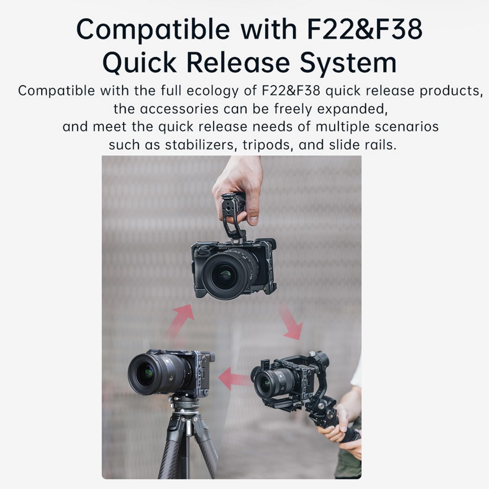 Amazon | FALCAM F22 F38 クイックリリースカメラケージ Sony A6700